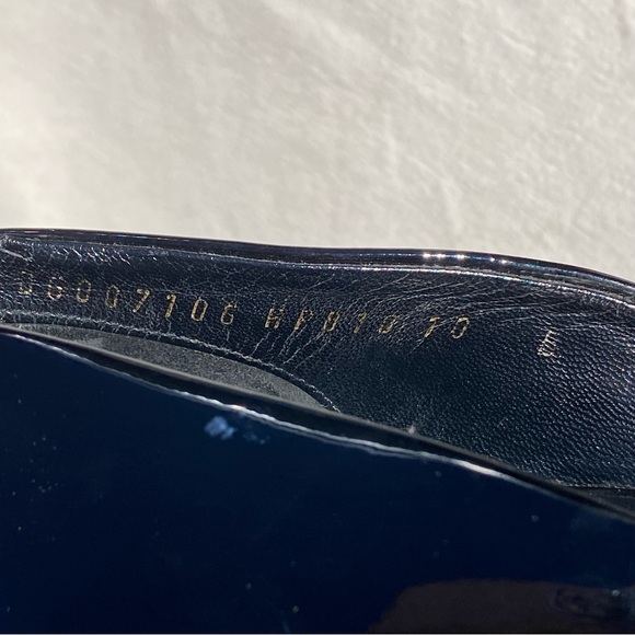 Ferragamo VINTAGE Patent Leather Peep Toe High Heels - Picture 8 of 15